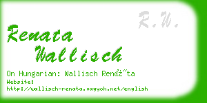 renata wallisch business card
